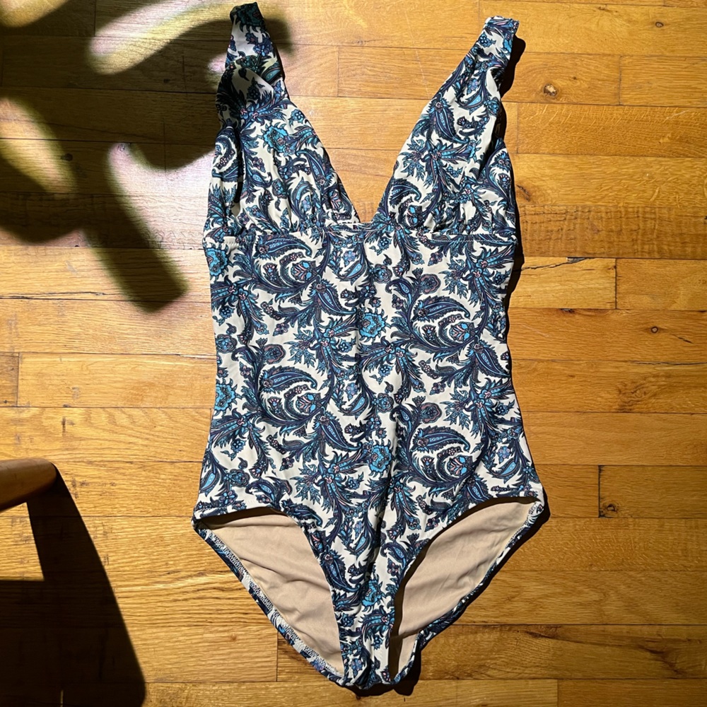 J. Crew V Neck Swimsuit One Piece